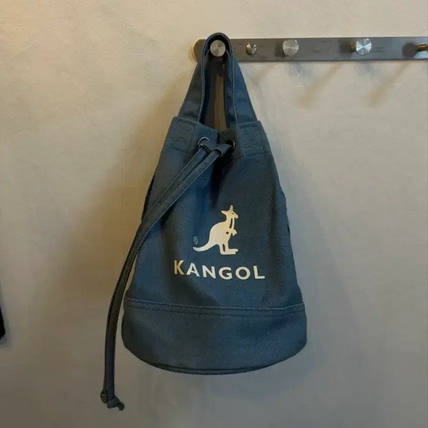 [BUNJANG] Kangol Alice Canvas Bucket Bag Deep Water Blue / 캉골 앨리스 컨버스 버킷백 딥워터 블루