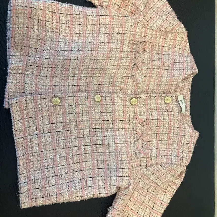 [BUNJANG] Poeni Tweed Jacket Pink / 포에니 트위드 자켓 핑크
