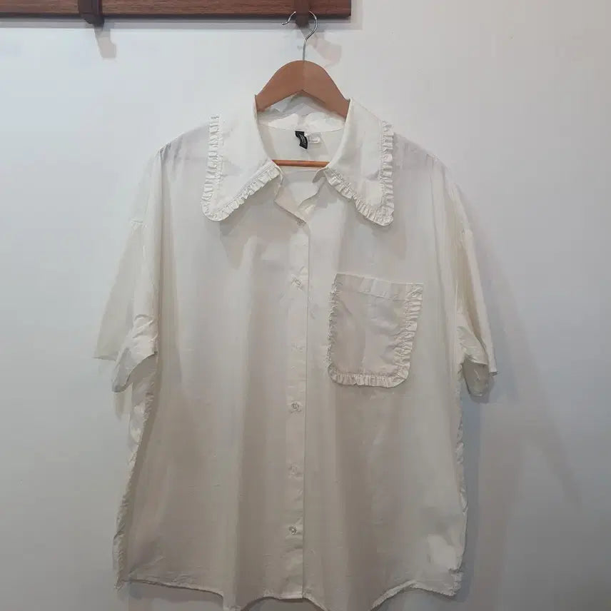 [BUNJANG] H&M White Frill Blouse / DIVEDED 화이트 프릴 블라우스 h&m