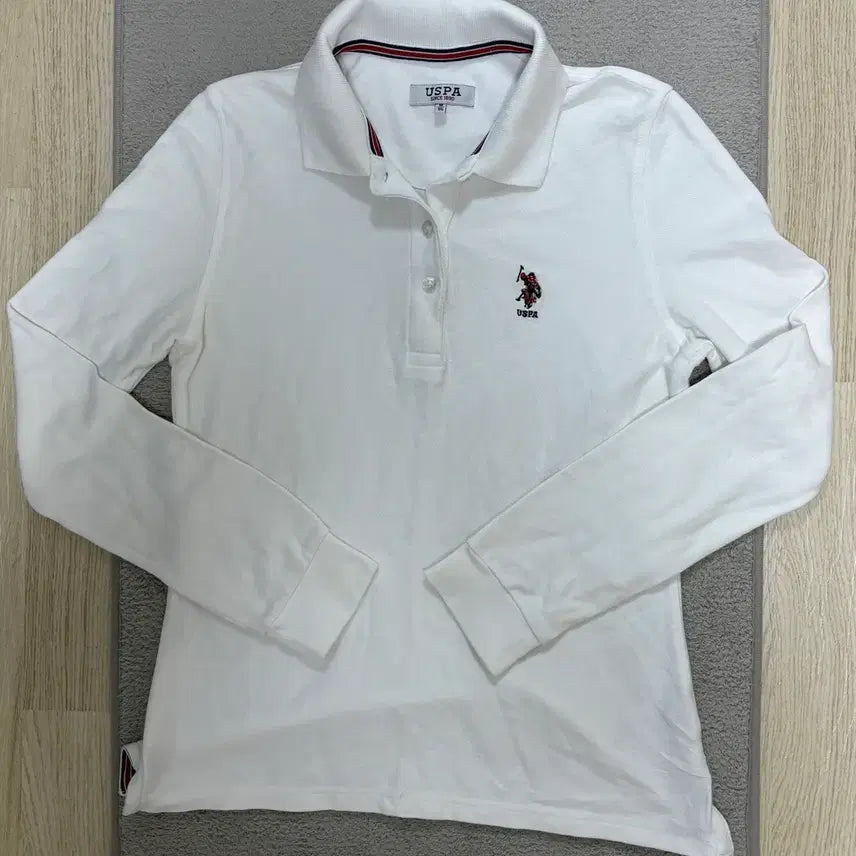 [BUNJANG] USPA White Long Sleeve Polo Shirt Size 95 / [A급] USPA 화이트 긴팔 카라티 95