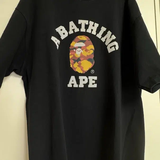 [BUNJANG] A Bathing Ape First Camo College S/S T-Shirt Orange XL / [XL] 베이프 퍼스트 카모 컬리지 반팔 티서츠 오렌지