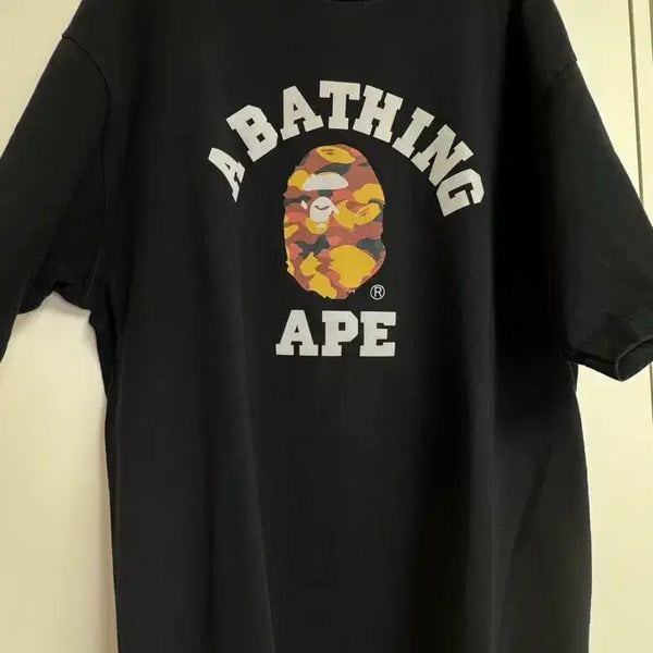 [BUNJANG] A Bathing Ape First Camo College S/S T-Shirt Orange XL / [XL] 베이프 퍼스트 카모 컬리지 반팔 티서츠 오렌지