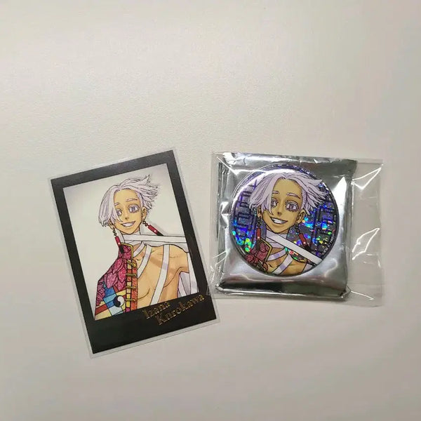 [BUNJANG] Tokyo Revengers Kurokawa Izana Original Art Exhibition Can Badge & Photocard / 도쿄리벤져스 도리벤 쿠로카와 이자나 원화전 신원화전 캔뱃지 포토카드 파샤