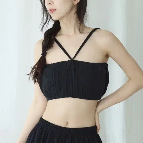 [BUNJANG] Malgeumbok Bali Top Black / 맑음복 발리탑 검정
