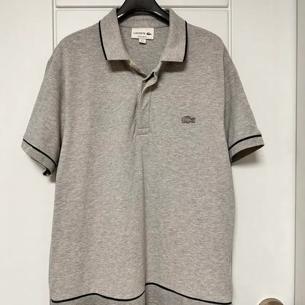 [BUNJANG] Lacoste Pique Polo Shirt Melange Grey Size M / 라코스테 카라티 멜란지 그레이 컨디션 최상 M