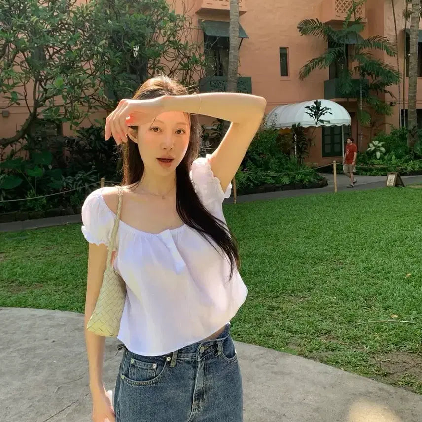 [BUNJANG] Lily Cotes Roman Blouse Ivory / 릴리코츠 Roman Blouse / Ivory