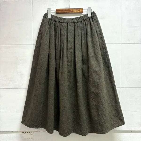 [BUNJANG] Tsuharu by Samansa Mos2 Mori Girl Embroidered Skirt / TSUHARU by samansa mos2 카키 모리걸 자수 스커트 F