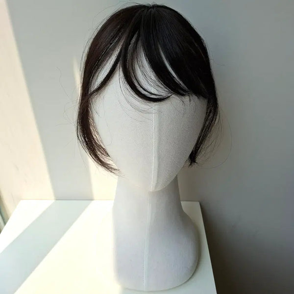 [BUNJANG] 360° Bangs Air Bang Handmade Wig - Natural Brown / 360도 앞머리 에어뱅 수제가발