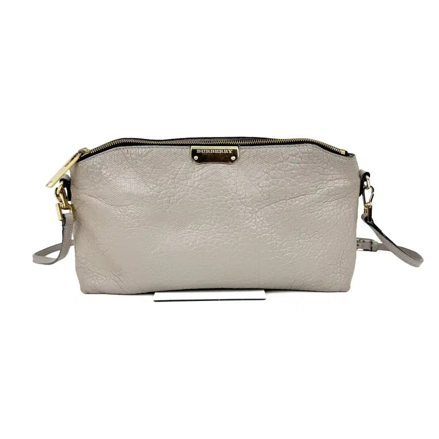 [BUNJANG] Burberry Gray Leather Clutch Crossbody Bag / 버버리 그레이 클러치 겸 크로스백 3990561