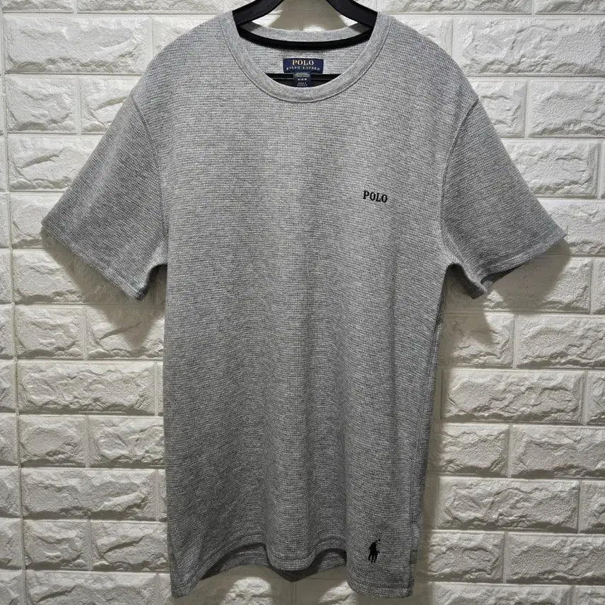 [BUNJANG] Polo Ralph Lauren Grey/Black Embroidered Pony Logo Short Sleeve T-Shirt - Size M / 폴로 랄프로렌 반팔티 M