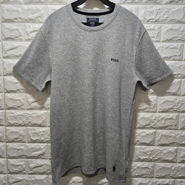 [BUNJANG] Polo Ralph Lauren Grey/Black Embroidered Pony Logo Short Sleeve T-Shirt - Size M / 폴로 랄프로렌 반팔티 M