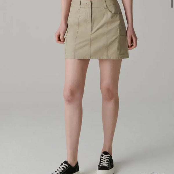 [BUNJANG] Musinsa Standard Women's Cargo Mini Skirt Beige XS / 무신사 스탠다드 우먼) 우먼즈 카고 미니 스커트 베이지 xs