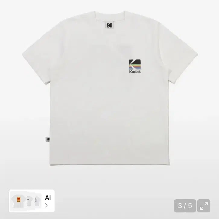 [BUNJANG] Kodak Rainbow Short Sleeve T-Shirt M / 코닥 레인보우 반팔 티셔츠 M