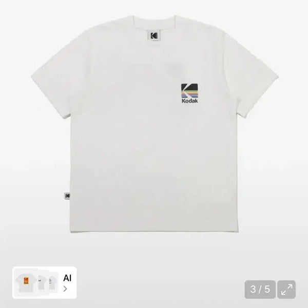 [BUNJANG] Kodak Rainbow Short Sleeve T-Shirt M / 코닥 레인보우 반팔 티셔츠 M