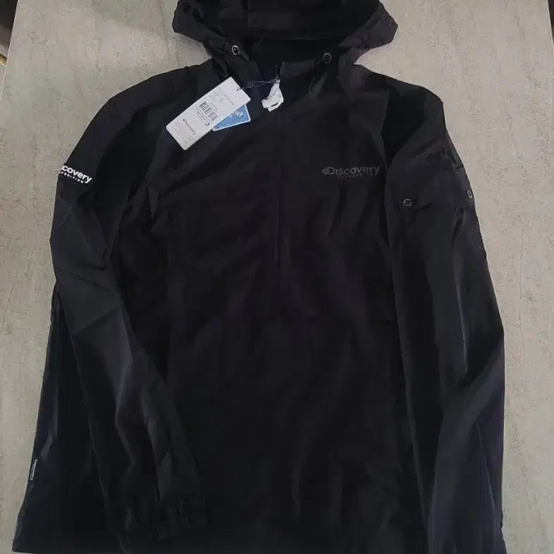 [BUNJANG] Discovery Outdoor Woven Anorak Jacket (Black, Size 100) / *새상품 *디스커버리 우븐 바스락 아노락100