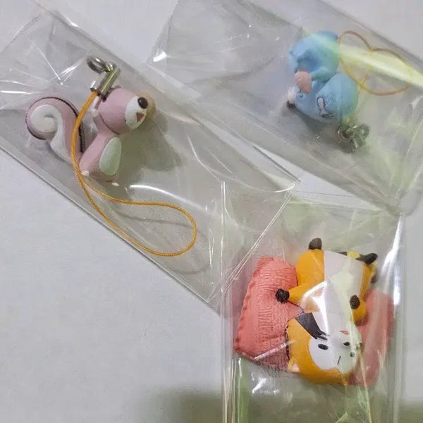 [BUNJANG] Bonobono Porori Raccoon Gachapon Figures Bundle Set / 보노보노, 포로리 가챠 키링, 너구리 피규어 가챠 일괄