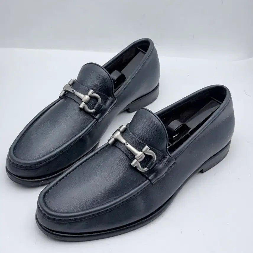 [BUNJANG] Ferragamo Leather Shoes Men's Size 265 (US 8.5) Dark Navy / 정품)페라가모 구두