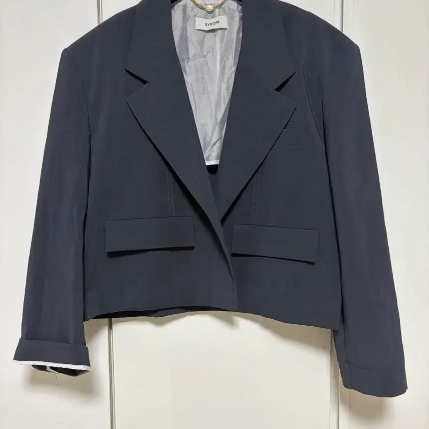 [BUNJANG] SYSTEM Cropped Jacket / 한섬 SYSTEM 크롭 자켓