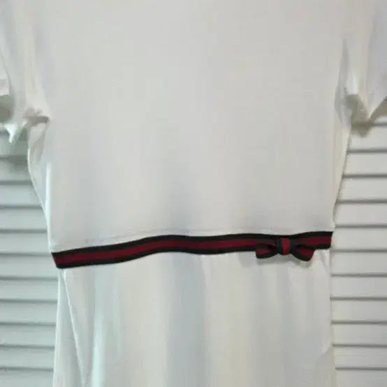 [BUNJANG] Gucci Ribbon Detail White T-Shirt / 구찌 반팔 티셔츠 화이트 리본 포인트