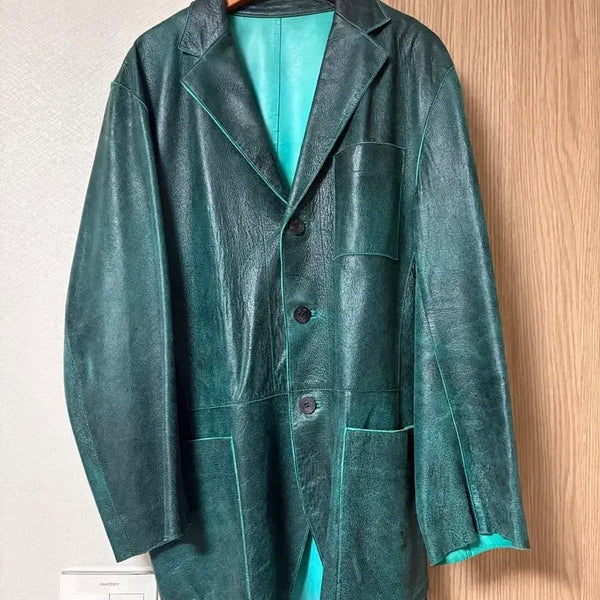 [BUNJANG] United Workers Republic Vintage Leather Jacket Green / 빈티지 자켓 vintage jacket
