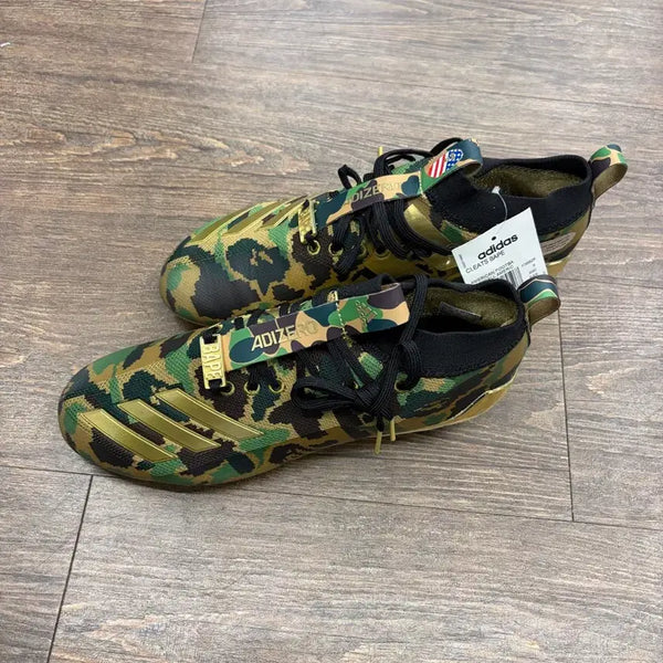 [BUNJANG] BAPE x Adidas Adizero Cleats Gold Camouflage Size 275 / [275] 베이프 아디제로 클리츠