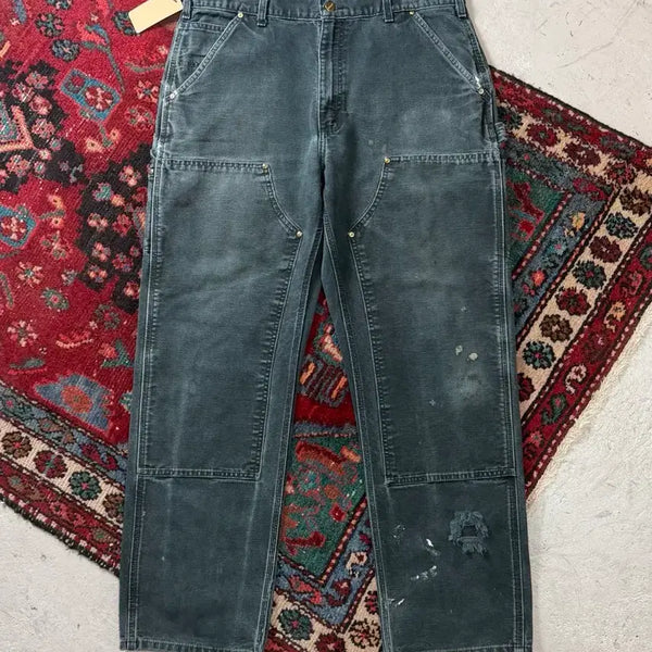 [BUNJANG] Carhartt B01 Black Double Knee Work Pants 36x32 / [36] OG 칼하트 블랙 더블니 칼하트 B01 워크팬츠 썩블니