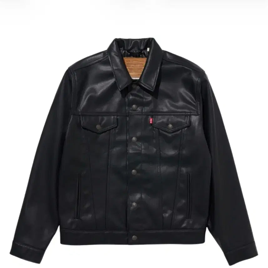 [BUNJANG] Levi's Leather Trucker Jacket / 리바이스 레더 트러커 자켓 S