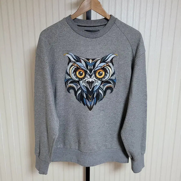 [BUNJANG] Juun.J Grey Owl Embroidery Sweatshirt JC6341P01 / [46] 준지 그레이 부엉이 자수 맨투맨 JC6341P01