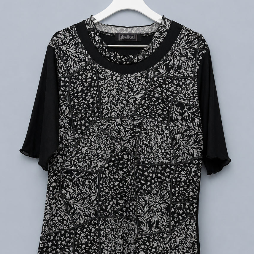 [BUNJANG] Glossibeaut Women's Polyester Blend Floral Mesh Blouse / Women - GLOSSIBEAUT 폴리 혼방 플라워 블라우스