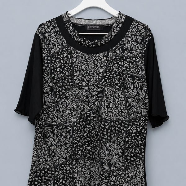 [BUNJANG] Glossibeaut Women's Polyester Blend Floral Mesh Blouse / Women - GLOSSIBEAUT 폴리 혼방 플라워 블라우스