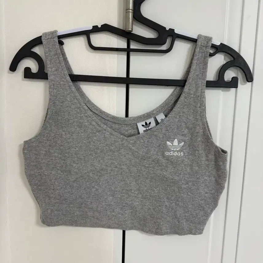 [BUNJANG] Adidas Crop Sleeveless Top - Grey (XS) / 아디다스 크롭 슬리브리스 나시