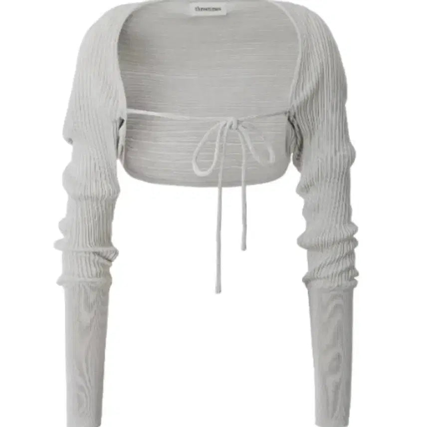 [BUNJANG] 3Times Rib Bolero Cardigan Grey / (새상품) 쓰리타임즈 릿볼레로 가디건 그레이