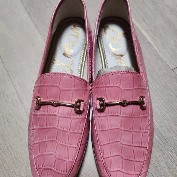 [BUNJANG] Sam Edelman Crocodile-Embossed Loafers with Gold Accent / 샘 에델만 로퍼