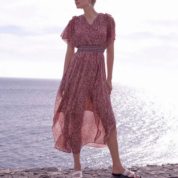 [BUNJANG] Thursday Island Chiffon Flower Dress / 써스데이아일랜드 쉬폰 플라워 원피스