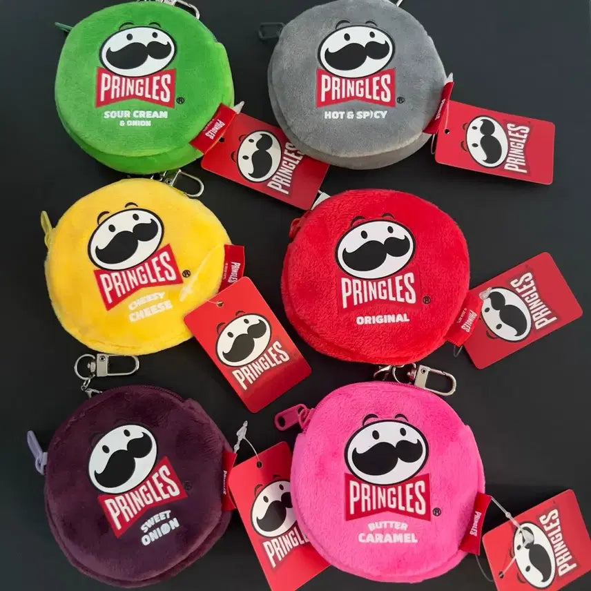 [BUNJANG] Pringles Round Pouch Keychain 6-Piece Full Set / 프링글스 원형 파우치 키링 6종 풀세트