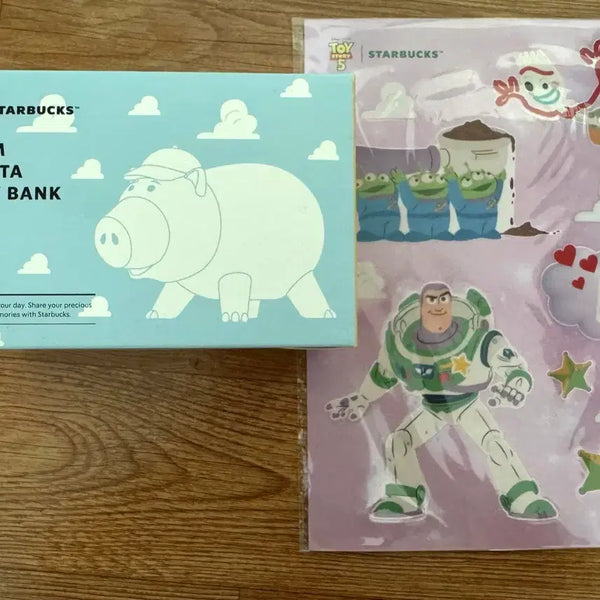 [BUNJANG] Starbucks Toy Story Piggy Bank & Glow-in-the-Dark Sticker Set / 스타벅스 토이스토리 피기뱅크 야광스티커
