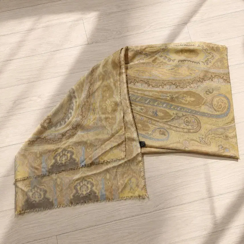 [BUNJANG] Paisley Wool Silk Muffler/Scarf / 페이즐리 울 실크 머플러/스카프