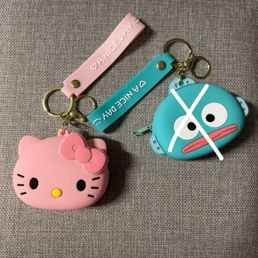 [BUNJANG] Hello Kitty Silicone Pouch with Strap / 헬로키티 실리콘 스트랩 파우치
