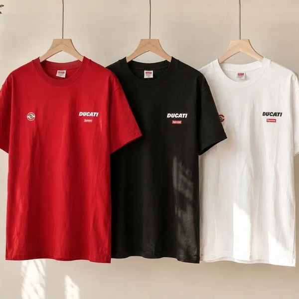 [BUNJANG] Supreme Ducati Logo Short Sleeve T-Shirt Red/Black/White S-XL / 듀카티 슈프림 반팔 티셔츠 레드/블랙/화이트 s~xl