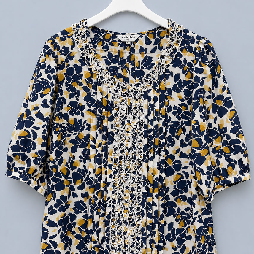 [BUNJANG] Marie Claire Bis Women's Polyester Floral Blouse / Women - MARIE CLAIRE BIS 폴리100% 플라워 블라우스