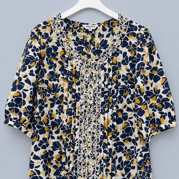[BUNJANG] Marie Claire Bis Women's Polyester Floral Blouse / Women - MARIE CLAIRE BIS 폴리100% 플라워 블라우스