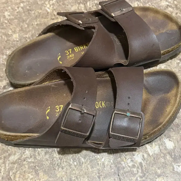 [BUNJANG] Birkenstock Arizona Brown Sandals (Size 37) / 버켄스탁 아리조나 37 사이즈 브라운 슬리퍼 쪼리