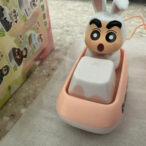 [BUNJANG] Crayon Shin-chan Animal Keycap Keychain (Rabbit) / [새상품] 짱구 동물 키캡 키링 (토끼)