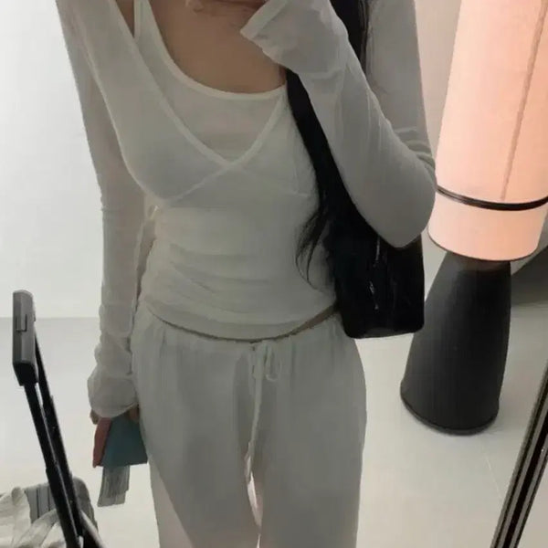[BUNJANG] The Wish Leeds Lina Layered Tee / 더위시 리즈 leeds Lina layered tee 리나 레이어드 티