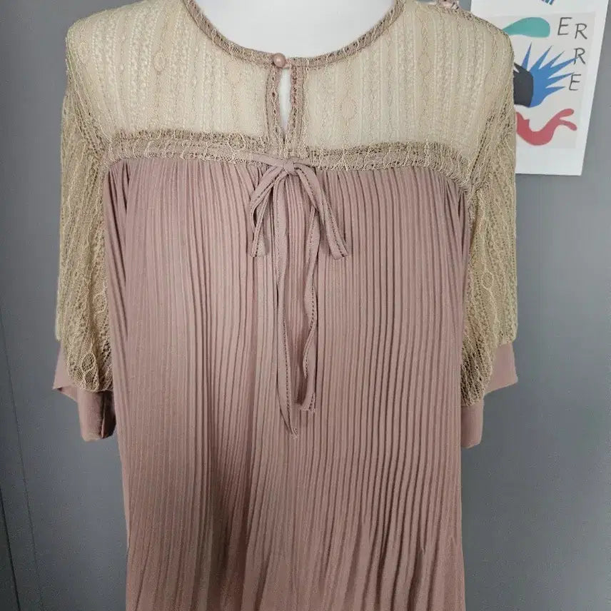 [BUNJANG] Indie Pink Pleated Blouse / 인디핑크 플리츠 블라우스