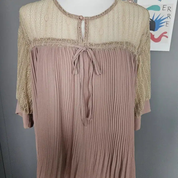 [BUNJANG] Indie Pink Pleated Blouse / 인디핑크 플리츠 블라우스