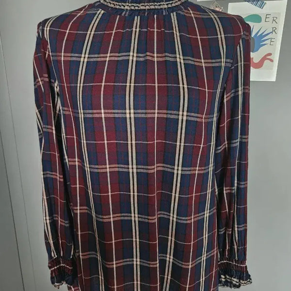 [BUNJANG] Vintage Check Blouse / 빈티지 체크 블라우스
