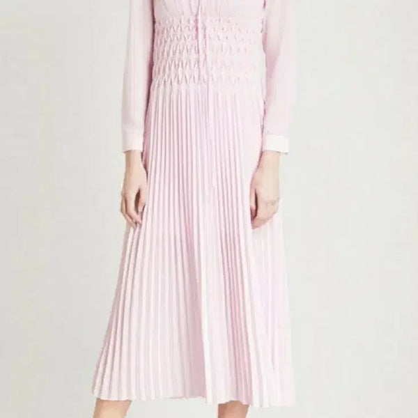 [BUNJANG] Maje Chiffon Pleated Dress / 마쥬 쉬폰 플리츠 원피스 (55)