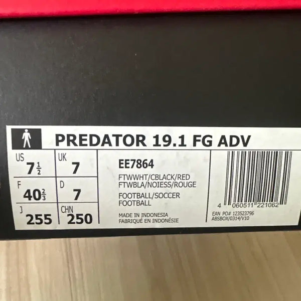 [BUNJANG] Adidas Predator 19.1 FG ADV Soccer Cleats 255mm / 아디다스 프레데터 19.1 FG ADV  축구화 255