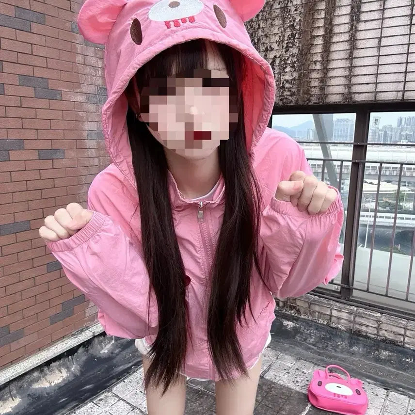 [BUNJANG] GlumiBear & Bunny Windbreaker Jacket / 범용토끼, 글루미베어 점퍼 바람막이 지뢰계 일녀